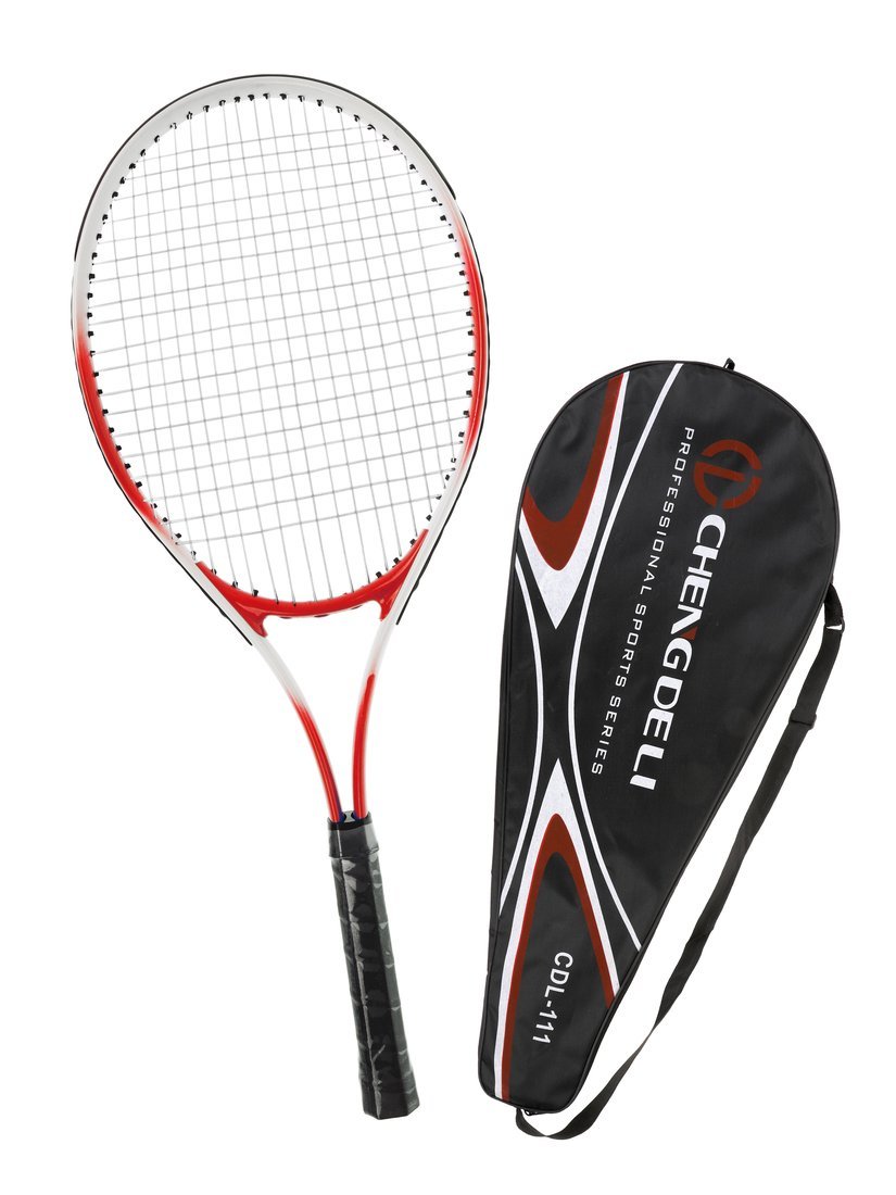 Ракетка для большого тенниса X-Match 65*27.5 см. 1 шт., чехол, красная