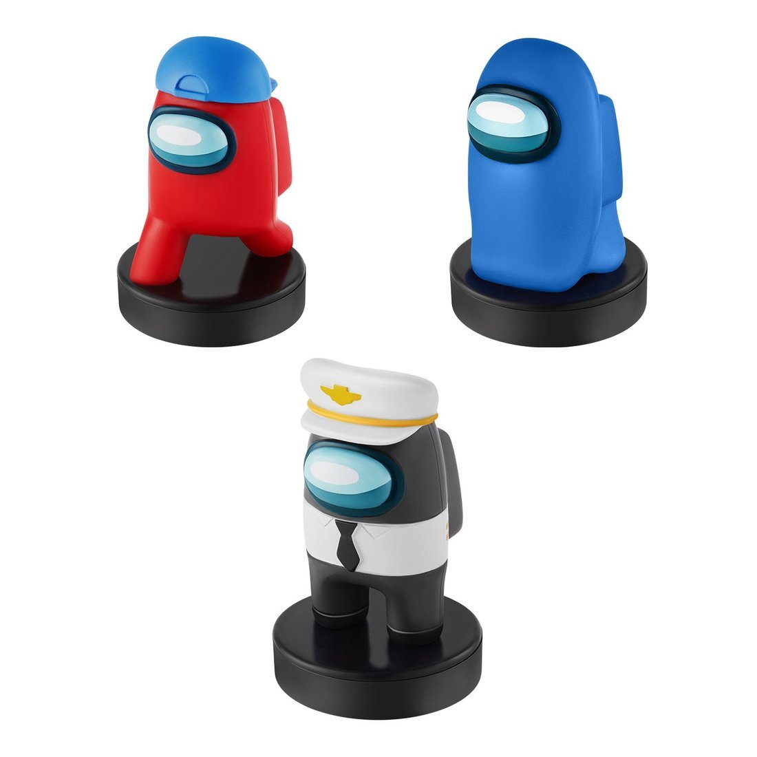 Игровой набор штампиков Among Us - 2 серия 3 шт в коробке: капитан, красный и призрак