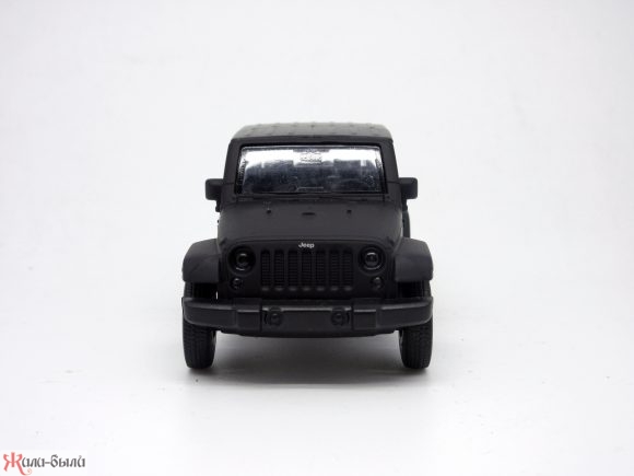 Машина мет. 1:42 Jeep Wrangler, откр.двери, 12см, черный матовый