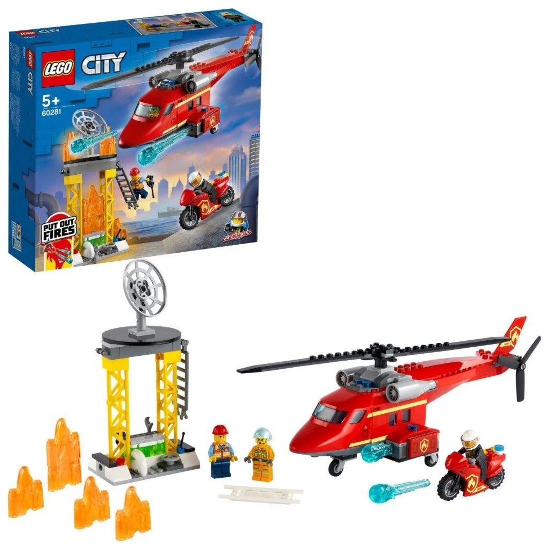 Конструктор LEGO City Спасательный пожарный вертолёт