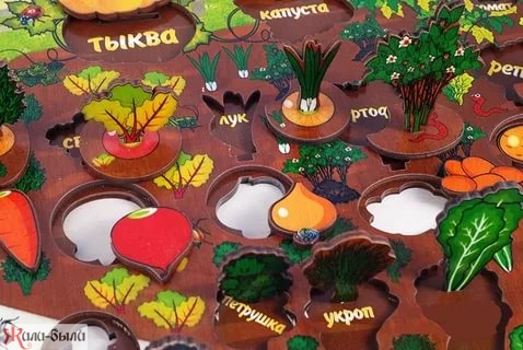 Развив. доска 3D огород Овощи на грядке - изображение 5