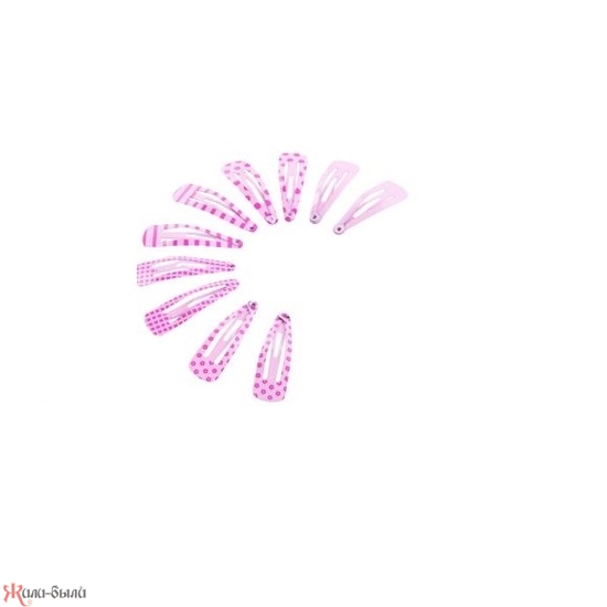 Набор мини заколок Зайка 10 штук Розовые - изображение 2