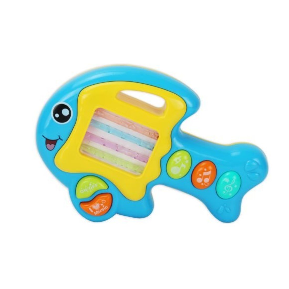 ДЕФЕКТ УПАКОВКИ Музыкальная игрушка "Рыбка" со светом, цвета в ассорт.