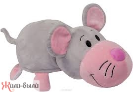 Мягкая игрушка Вывернушка 35 см 2в1 Розовый кот-Мышка