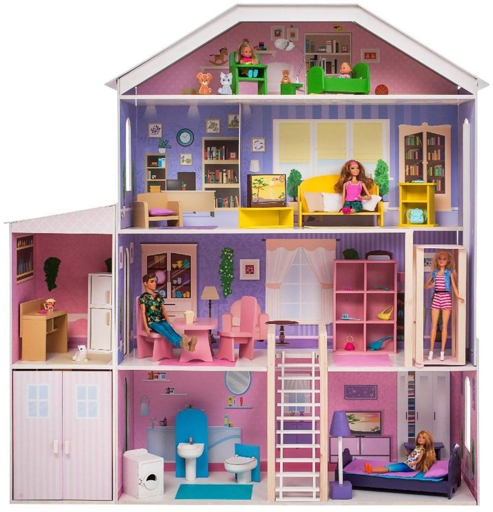 Кукольный домик Фантазия, для кукол до 30 см (19 предметов мебели и интерьера)