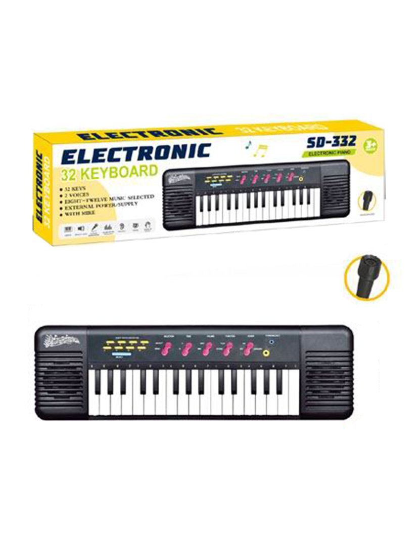 Музыкальный инструмент: Синтезатор, 32 клавиши, микрофон, эл. пит. ААх4 не вх. в комплект, коробка