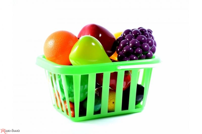 Набор Фрукты и овощи в корзине (виноград,лимон,апельсин,банан,груша,яблоко,огурец,перец) - изображение 5