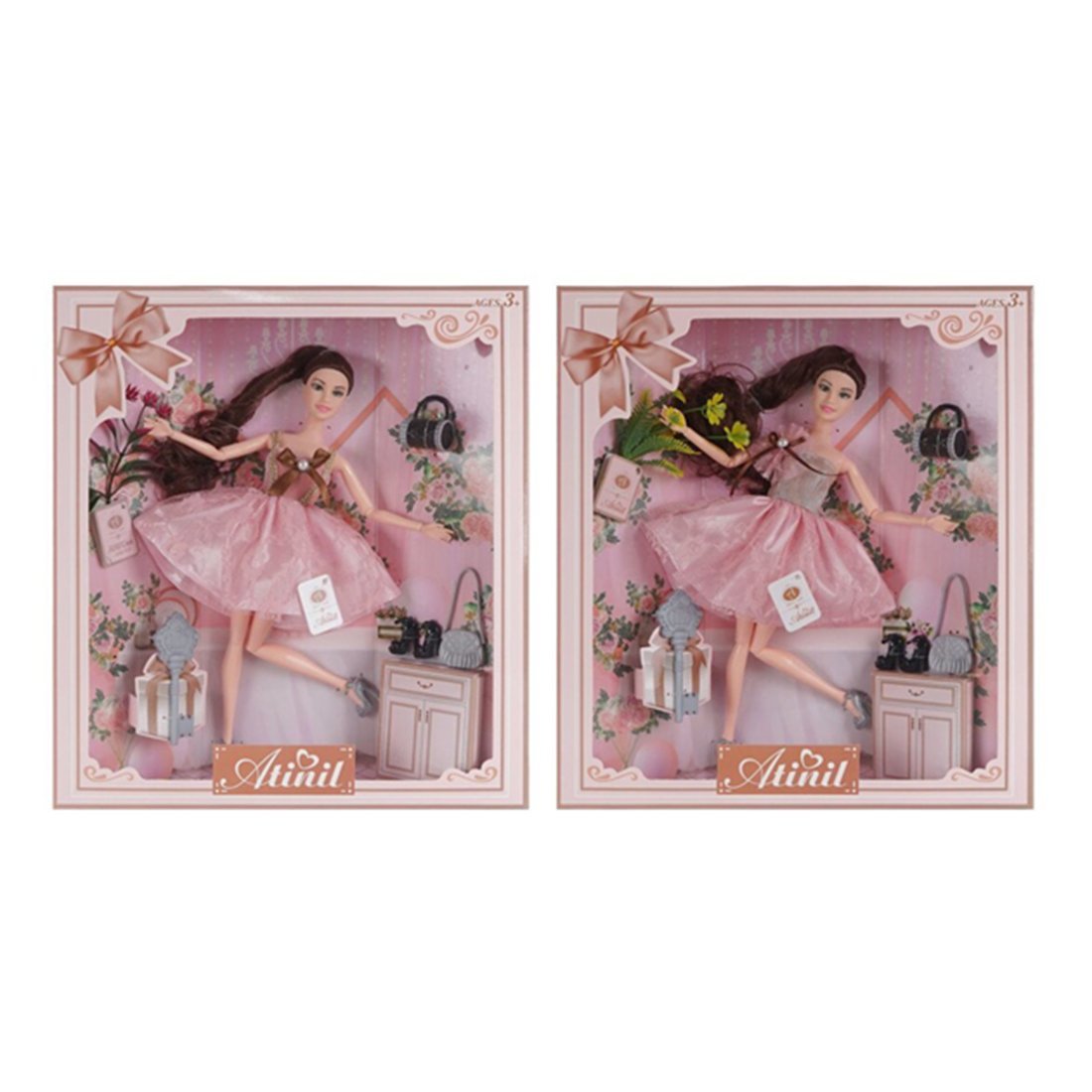 Игр. наб. "Модница", в компл. кукла 30см., предм. 8шт., в ассорт., кор.