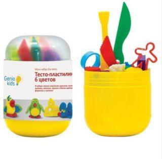 Набор для детского творчества Тесто-пластилин 6 цветов