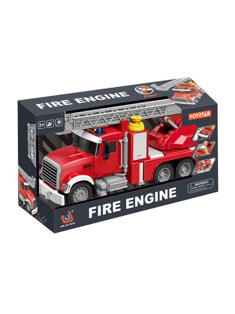 Пожарная машина, свет, звук, в комплекте тестовые элементы питания AG13/LR44*3шт., коробка