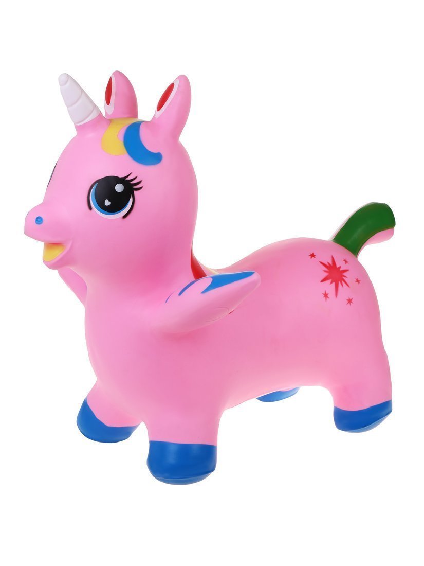 Животное-прыгун Единорог Moby Kids, розовый с крыльями, 1 400 г.