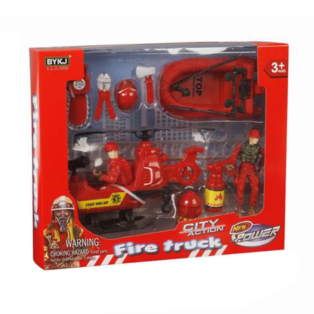 Игровой набор Пожарный, 2 фигурки, 2 транспорта, аксессуары, кор.
