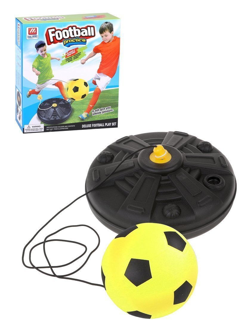 ДЕФЕКТ УПАКОВКИ Детская игра набор футбольный тренировочный "Практикуй удар": мяч, резинка и платформа.