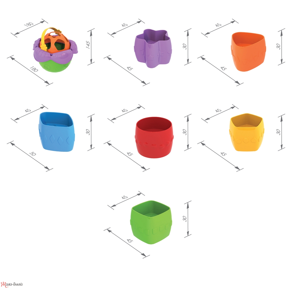 Логическая игрушка Ведро Цветочек - изображение 6
