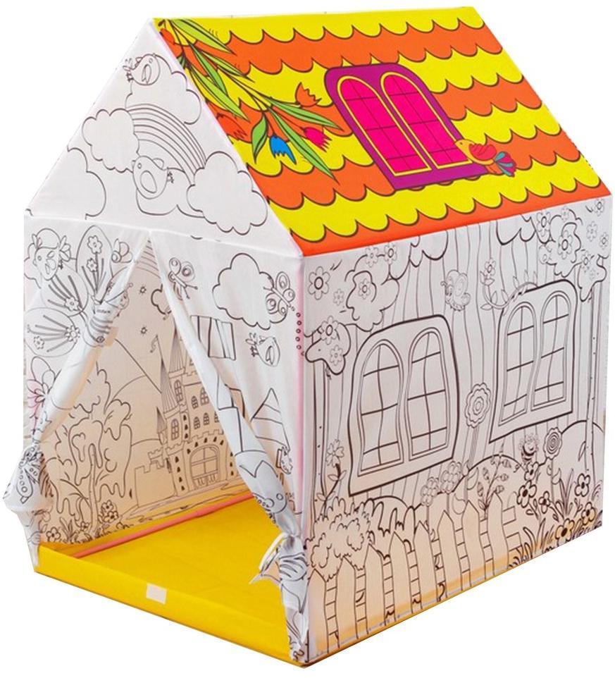 Палатка игровая Раскраска, 70*95*106см, в наборе фломастеры 8 шт., коробка