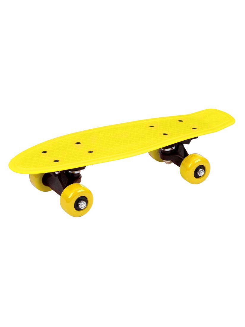 Скейтборд-пенниборд пластик 43 см., колеса PVC, крепления пластик, жёлтый