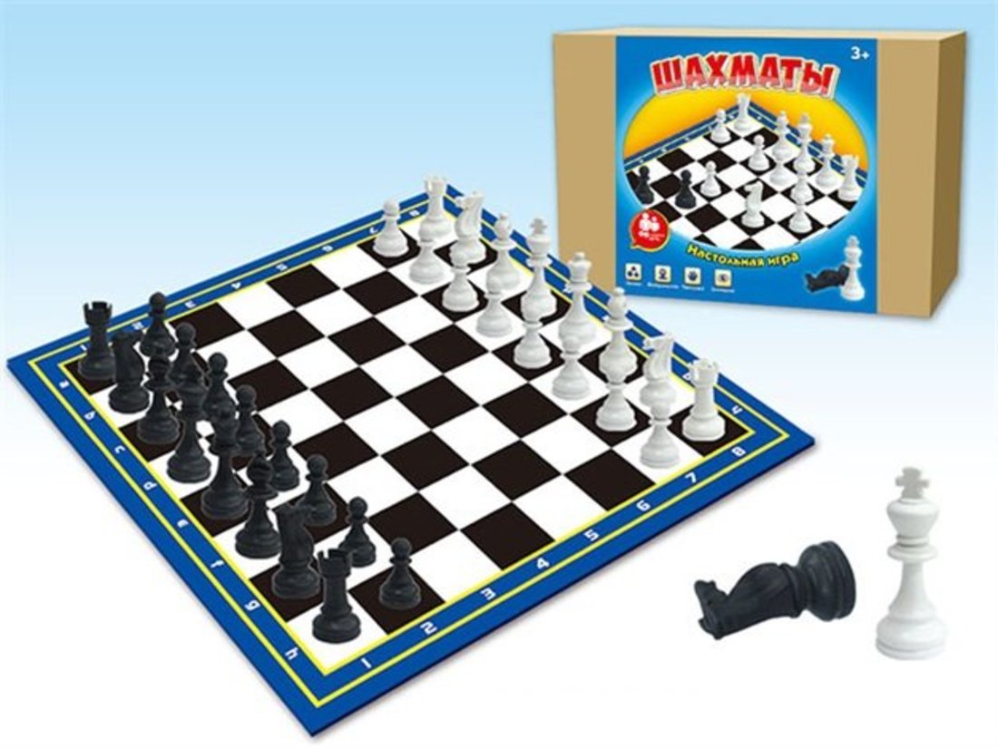 Игра настольная шахматы, в компл. игровое поле 18,5х18,5 см, шахматы, кор.