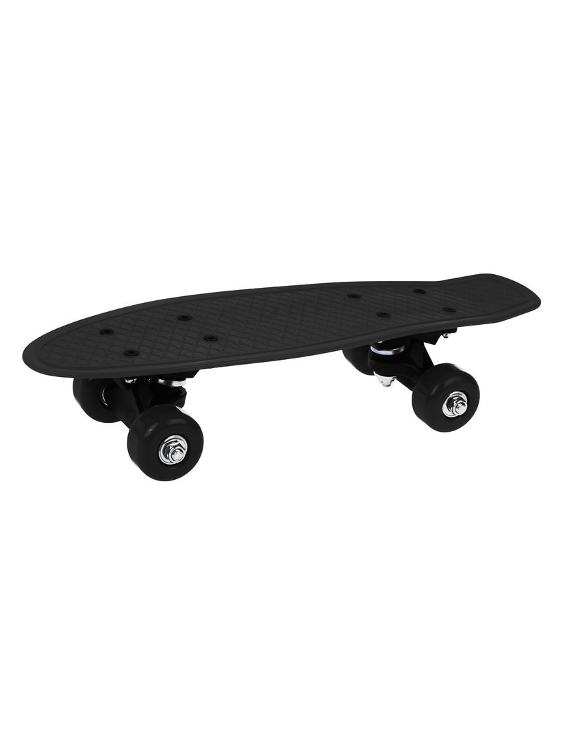 Скейтборд-пенниборд пластик 43 см., колеса PVC, крепления пластик, чёрный