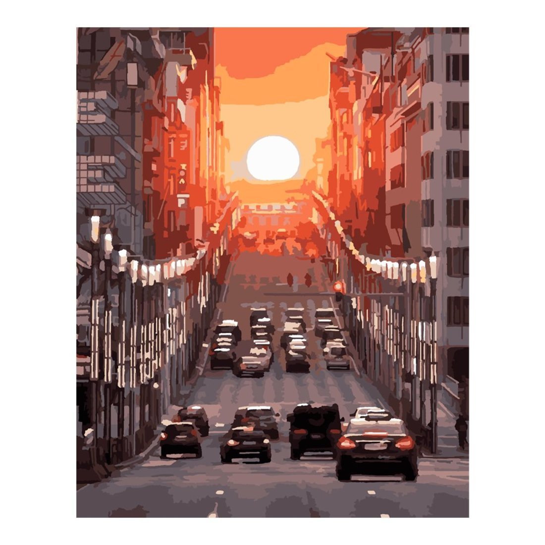 Картина по номерам холст на подрамнике  Дорога к солнцу 40 х 50 см