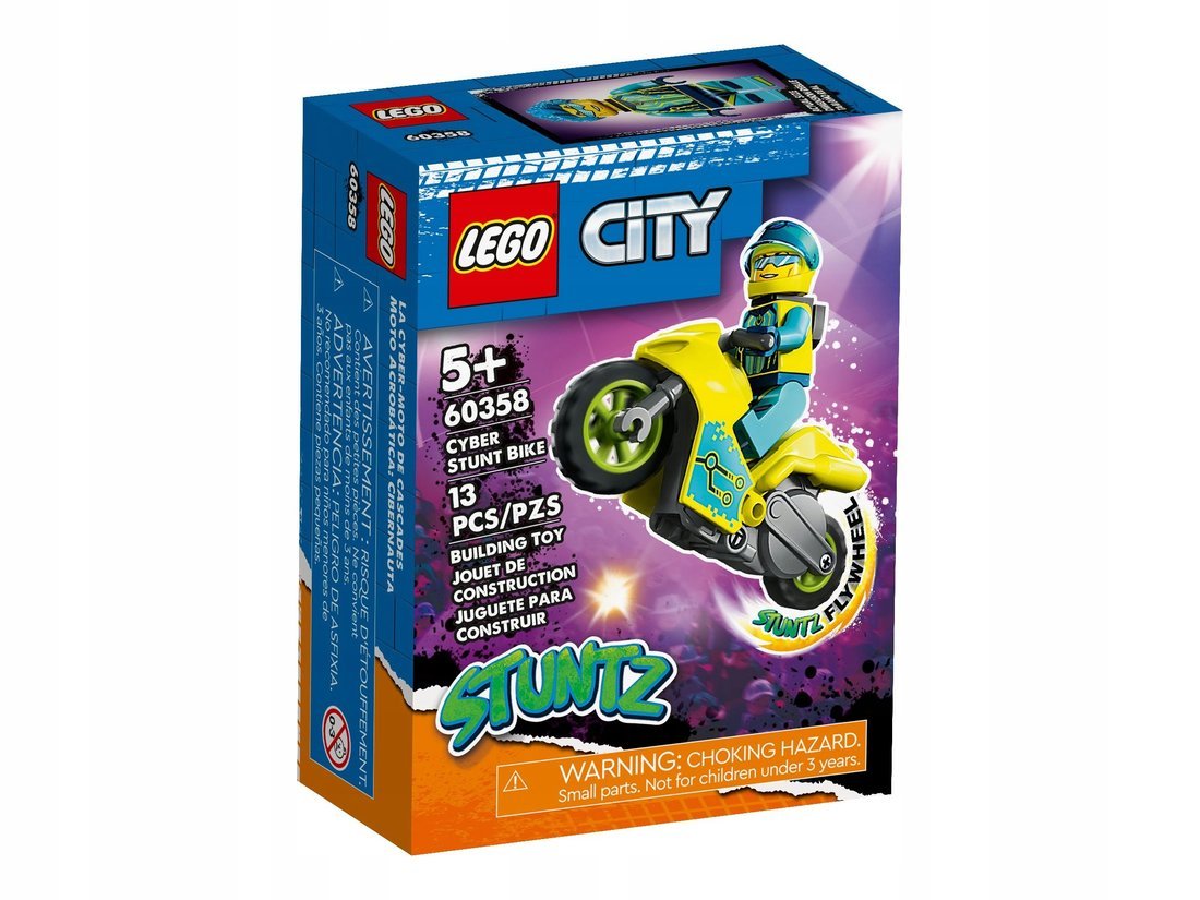 Констр-р LEGO CITY Кибер трюковый байк