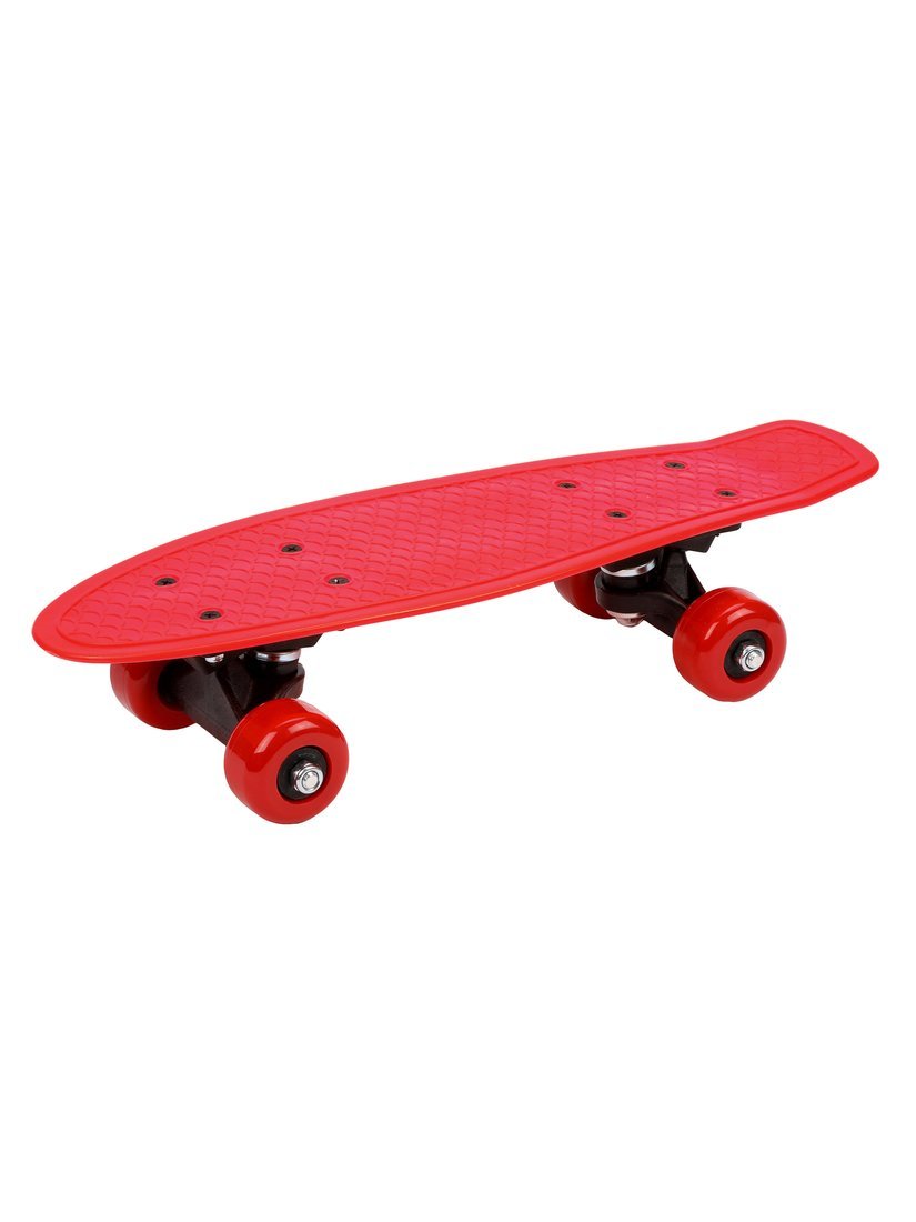 Скейтборд-пенниборд пластик 43 см., колеса PVC, крепления пластик, красный