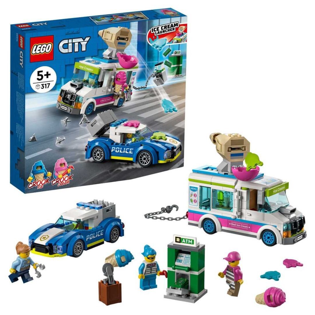 Констр-р LEGO CITY Погоня полиции за грузовиком с мороженым