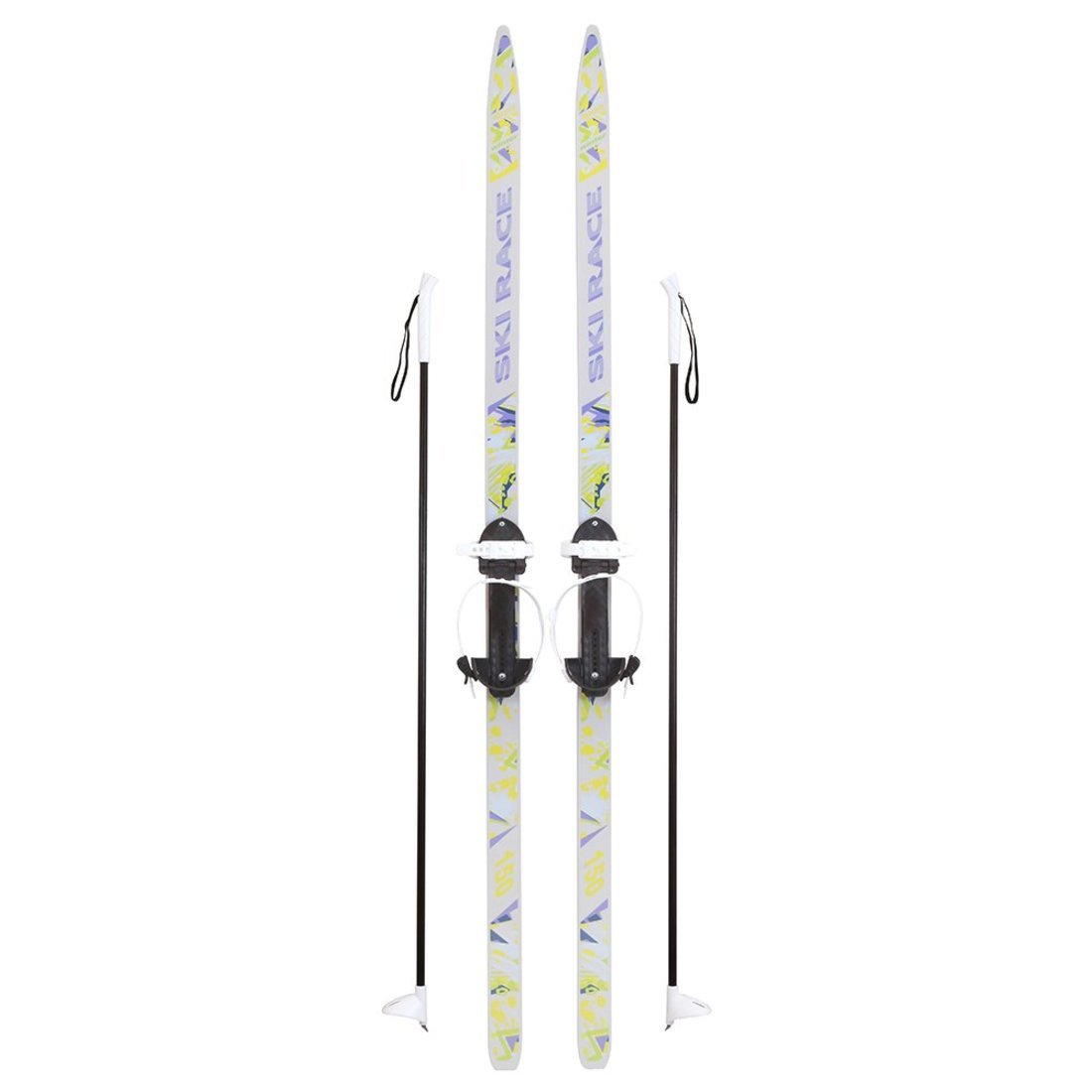 Лыжи подростковые Ski Race с палками 120/95 см, размер 28-36