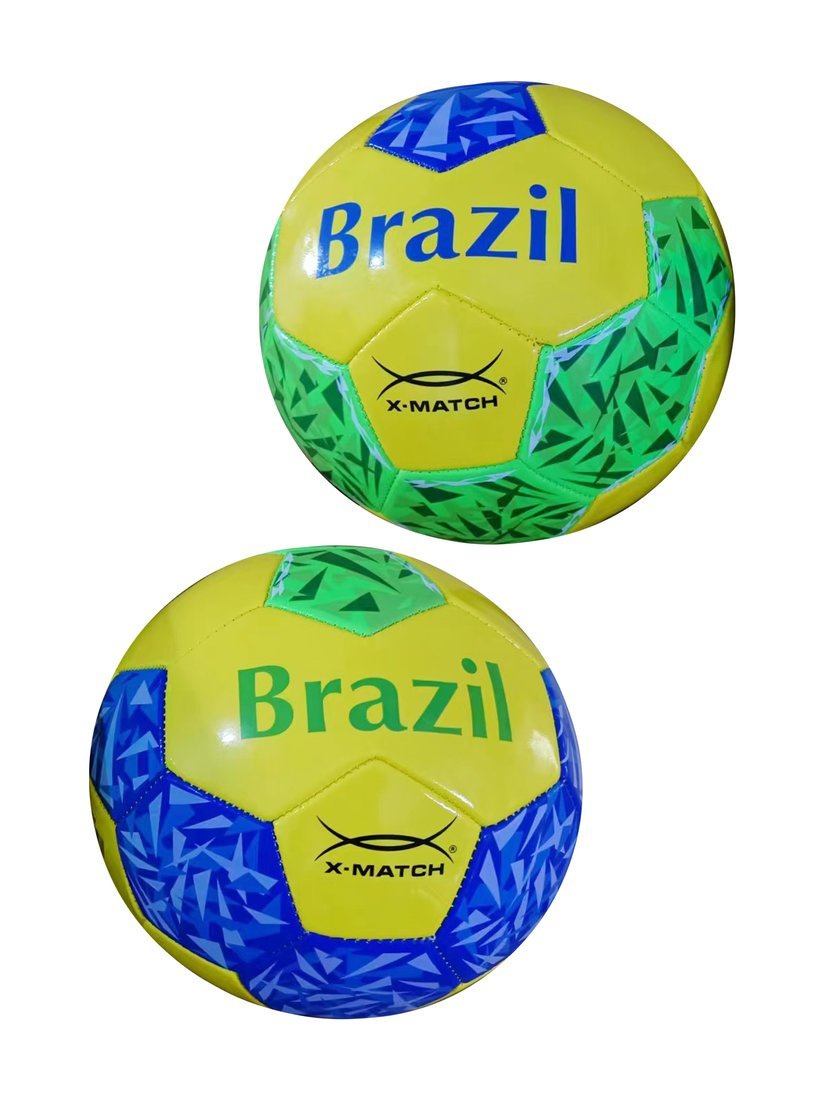 Мяч футбольный X-Match "Бразилия", 1 слой PVC 1.8 мм., размер оф. №5, 350 гр.