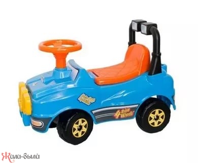 Машина-каталка Джип с гудком (голубой)