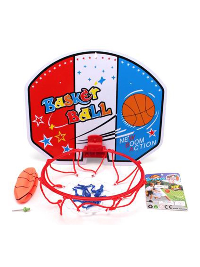 Набор для игры в баскетбол; щит 35х29 см. кольцо 21,5 см., мяч 12 см., игла сталь