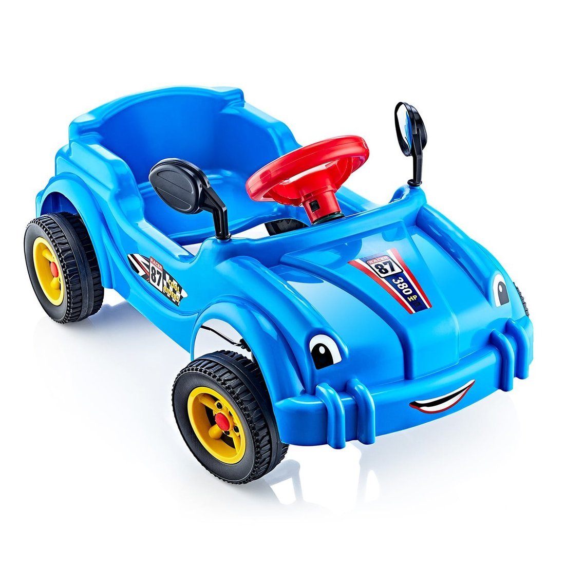 Машина педальная Cool Riders, с клаксоном, синяя