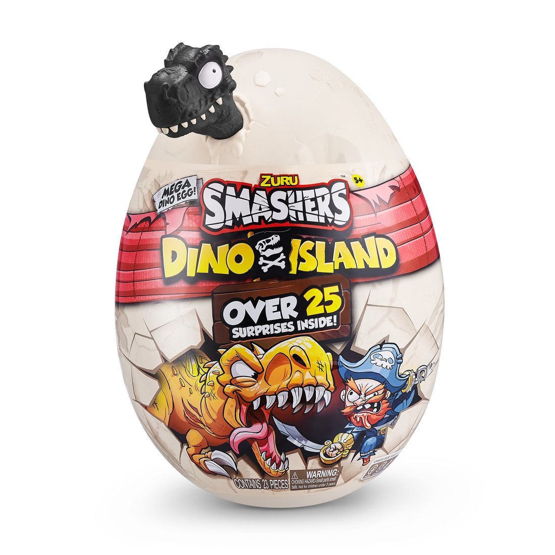 Большое яйцо Smashers Dino Island с сюрпризами, 25 сюрпризов, в ассорт.