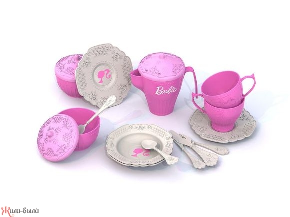Набор чайной посудки Барби, 18 предметов в пакете - изображение 2