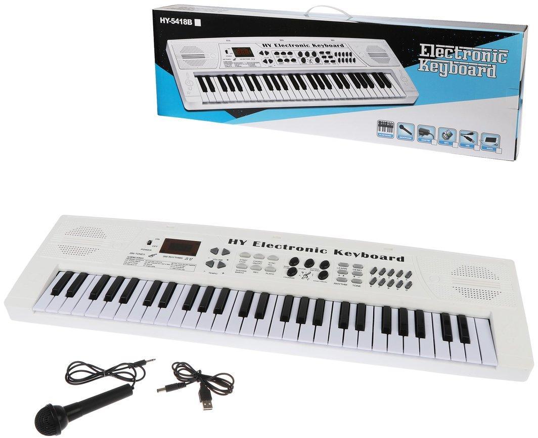 Синтезатор эл., 54 клавиши, запись, микрофон, USB-шнур, эл.пит. 4АА не вх.в комплект