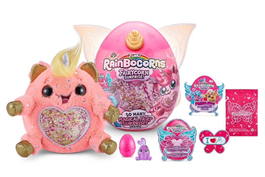 Игрушка плюш-сюрприз RainBocoRns Fairycorn в яйце в в комплекте с аксессуарами, в ассорт.