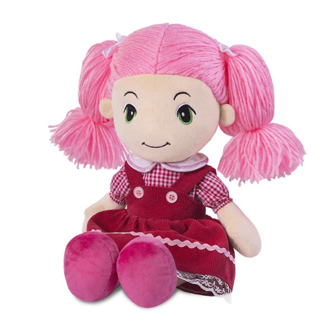 Мягкая Игрушка Maxitoys Кукла Стильняшка в розовом платье 40см