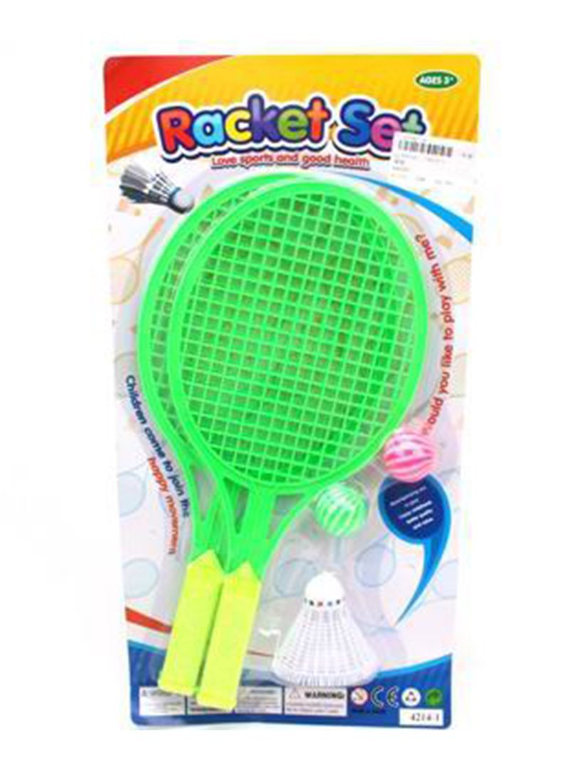 Набор ракетки детские 38 см. пластик, в копмлекте: шарик - 2 шт.