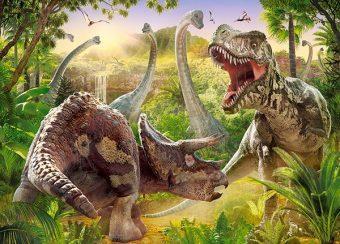 Пазлы 180 Битва динозавров - изображение 1