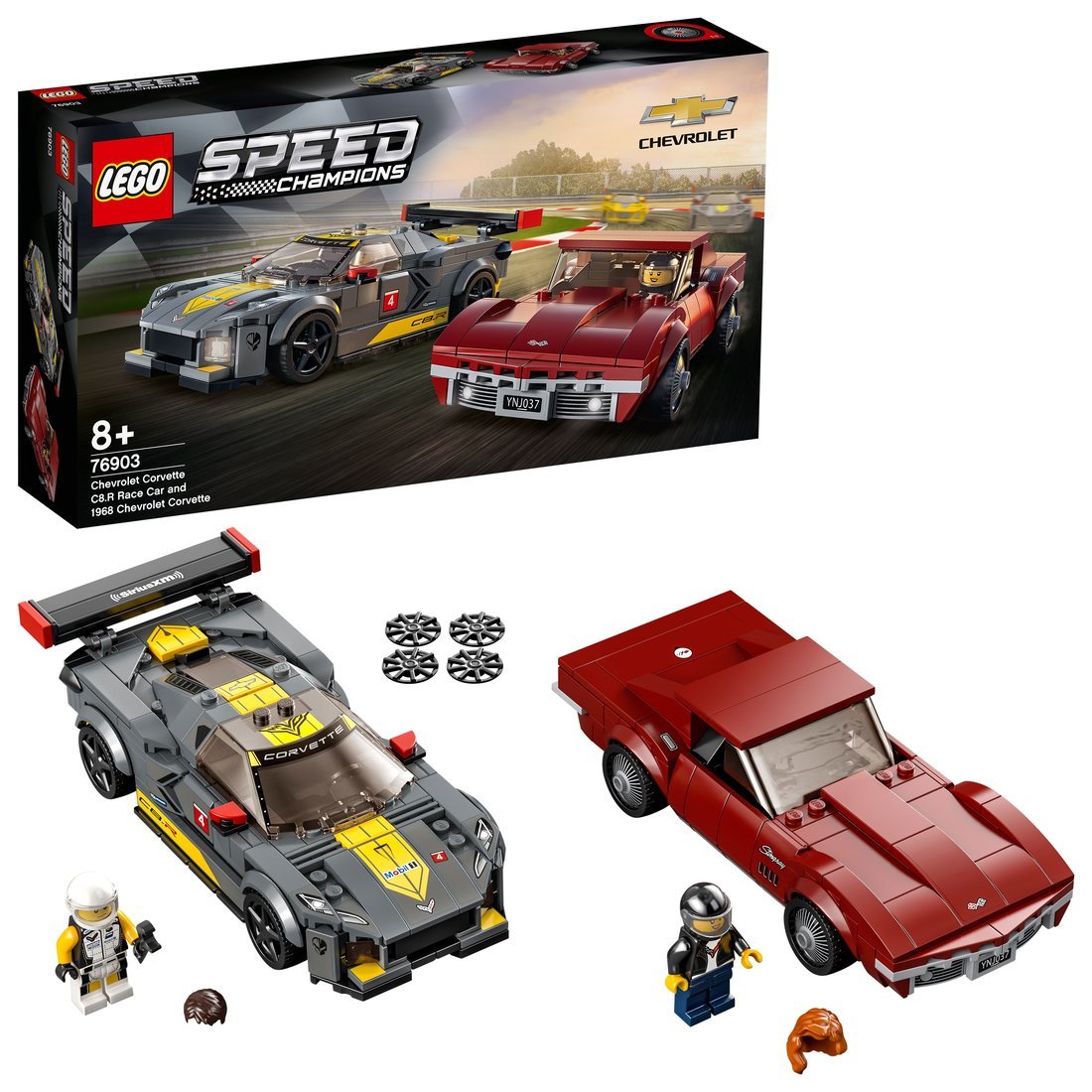 Констр-р LEGO Speed Champions Chevrolet Corvette C8.R and 1968 Chevrolet Corvette