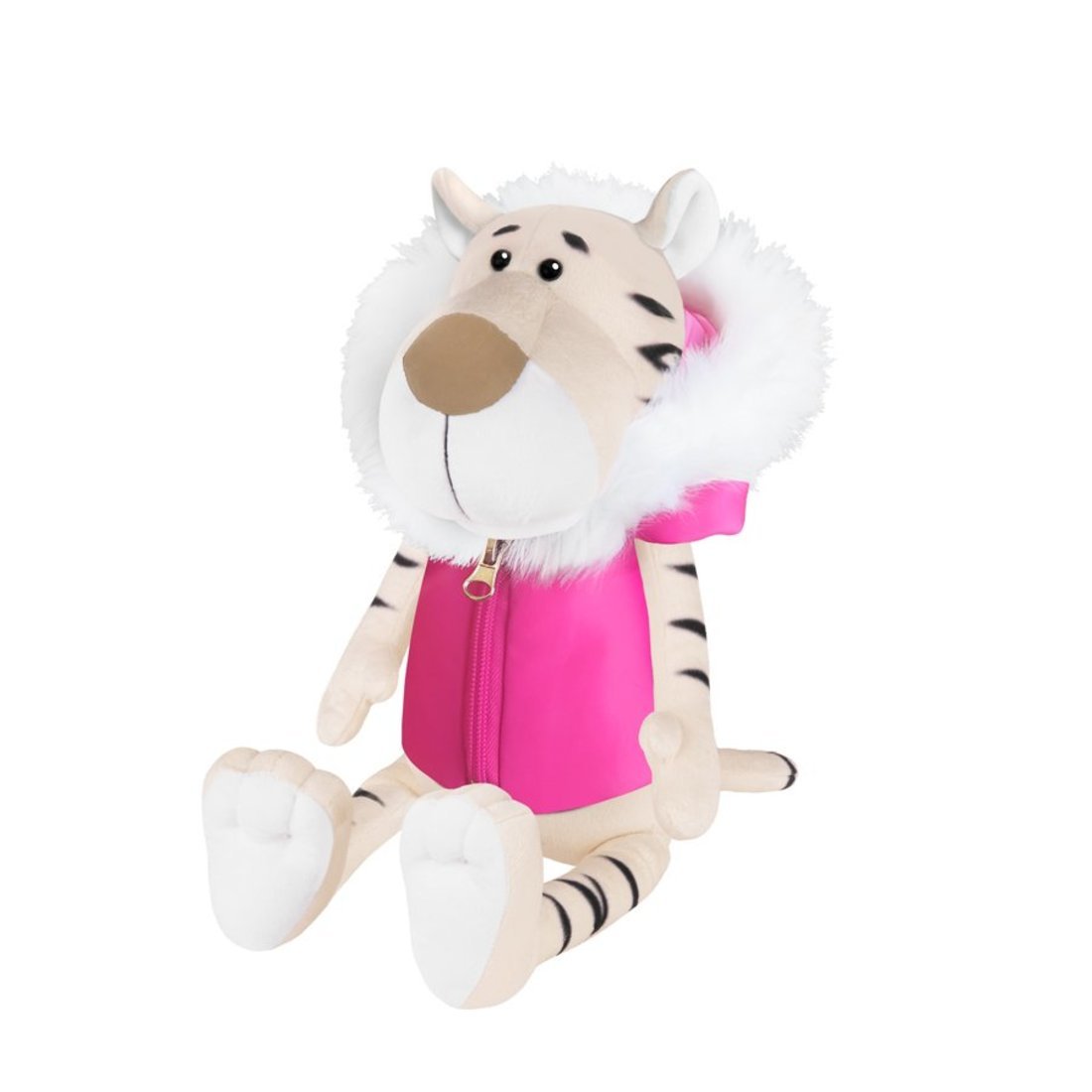 Мягкая Игрушка Maxitoys Luxury Белая Тигрица в Розовой Жилетке 24 см