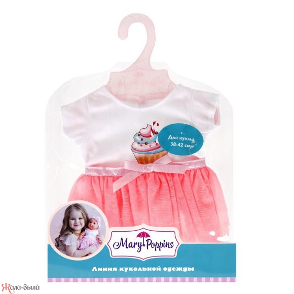 Одежда для куклы 38-43см, футболка и юбочка "Пирожное" - изображение 2