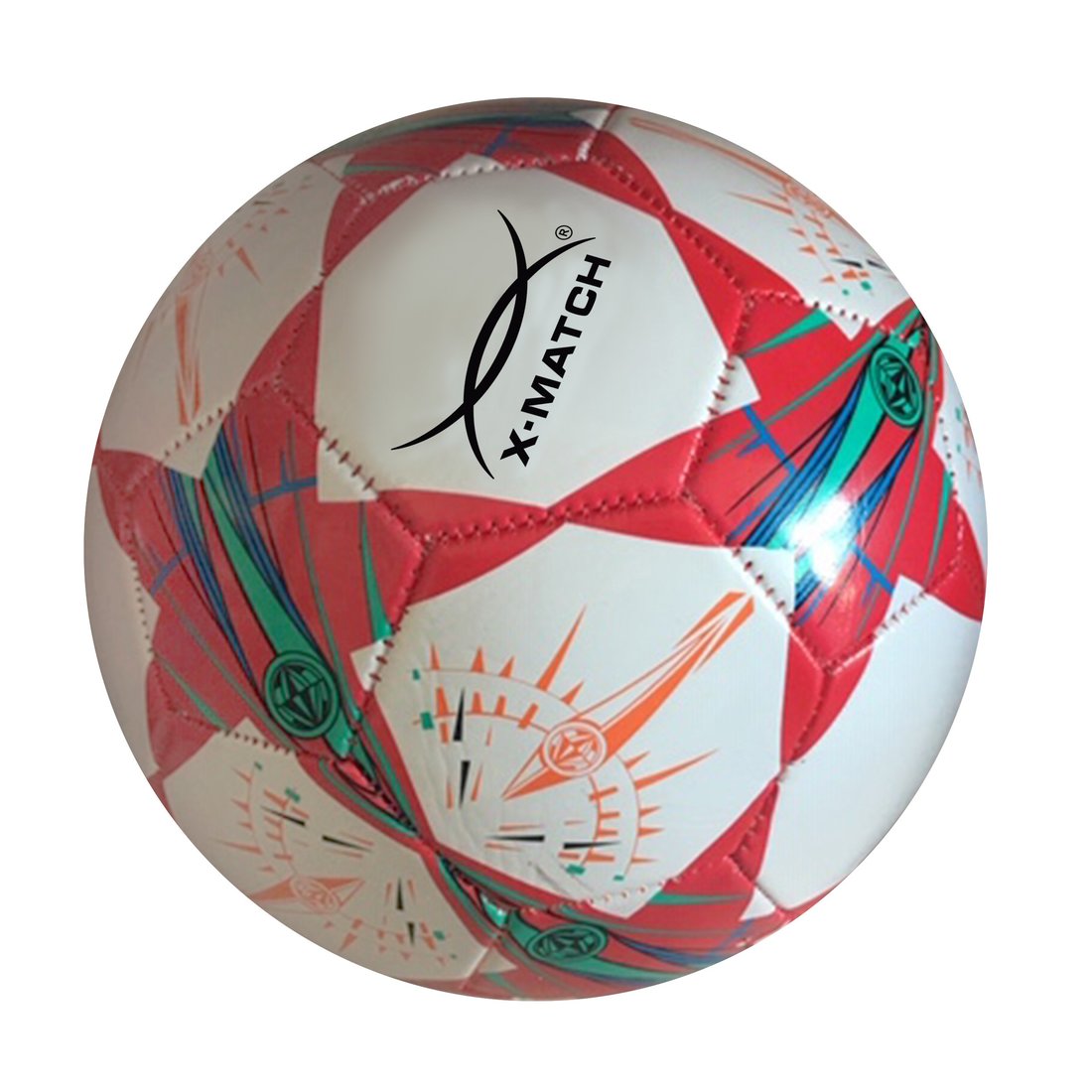 Мяч футбольный X-Match, 1 слой PVC, 1.6 mm., звёзды