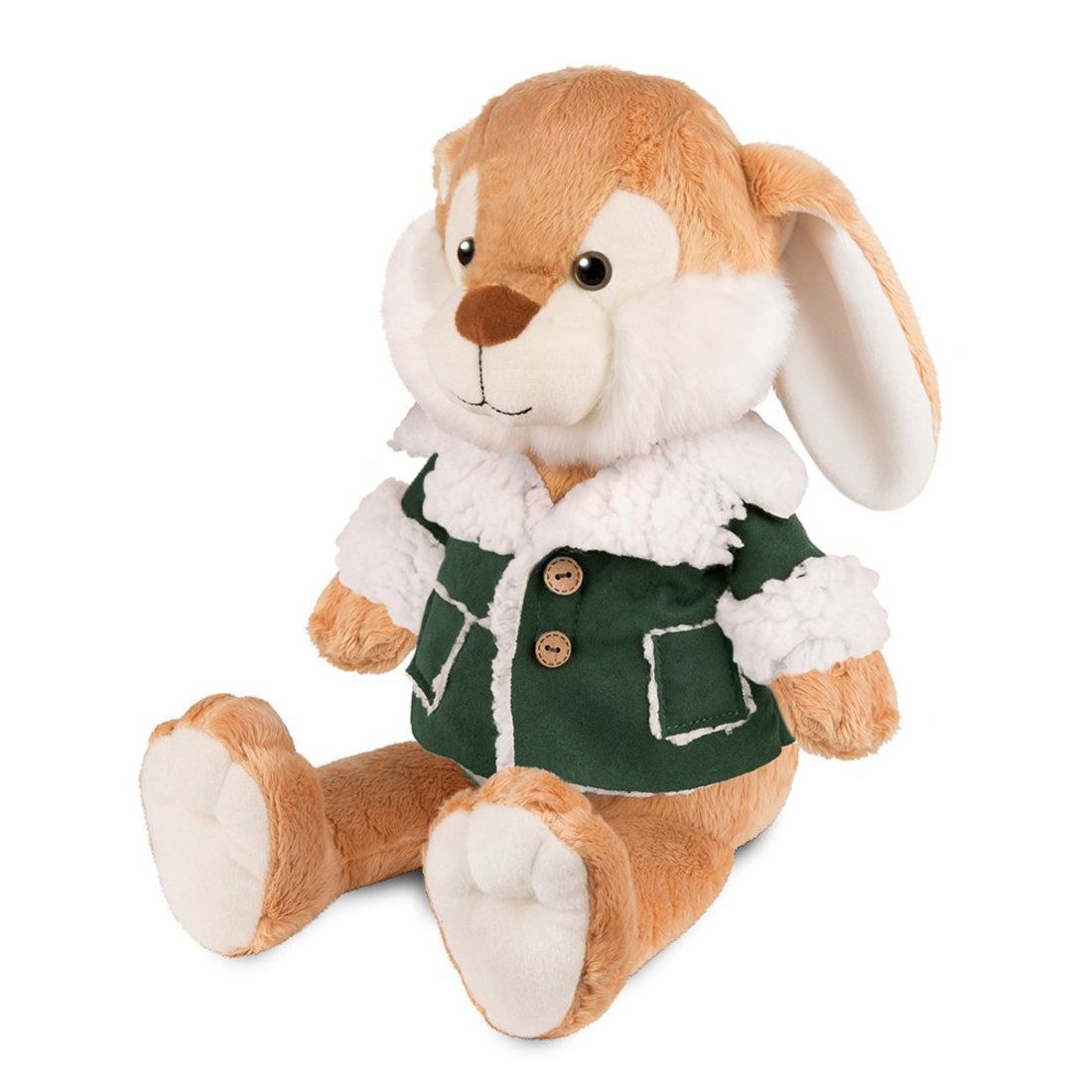Мягкая игрушка Кролик Эдик в дубленке 20 см