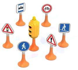 Набор Дорожные знаки №1 светофор, 6 знаков - изображение 1
