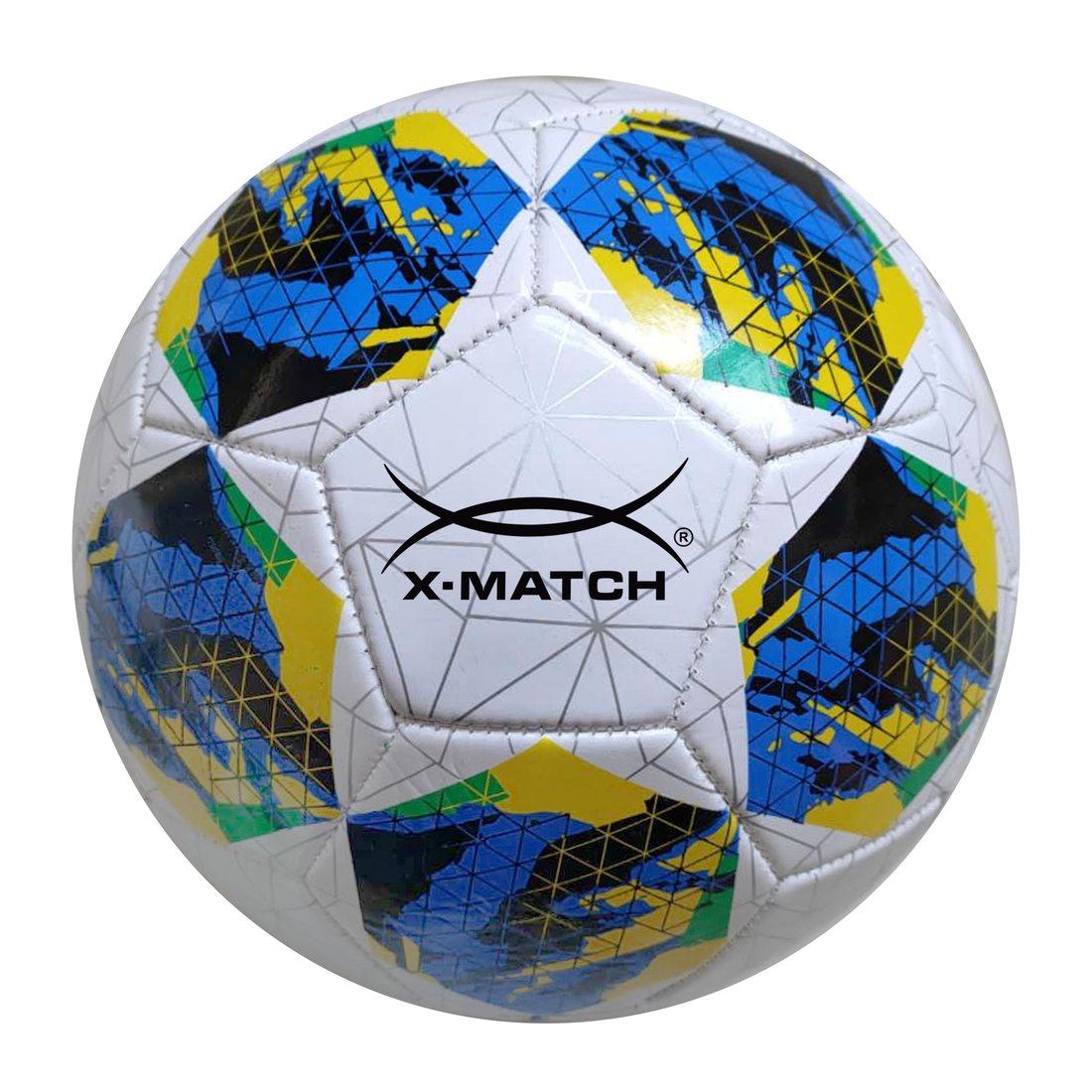 Мяч футбольный X-Match, 1 слой PVC, 1.6 mm., пятиугольники