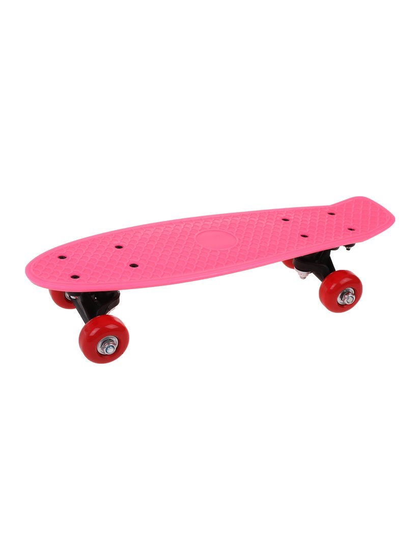 Скейтборд пластик 41 см, колеса PVC, крепления пластик, розовый