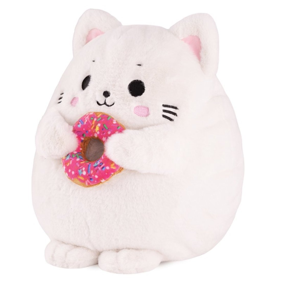Мягкая игрушка Котик с пончиком 35 см