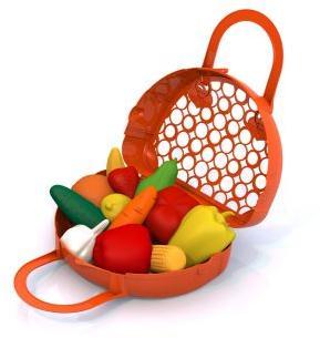 Набор Фрукты, овощи, 12 предметов в сумке-корзинке