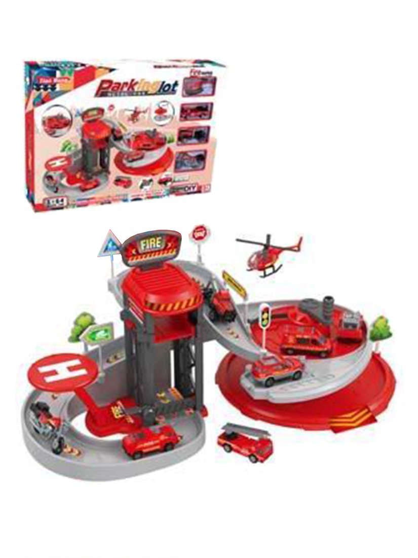 Игровой набор Пожарный, в комплекте: деталей-предметов 28шт., транспорт 4шт.