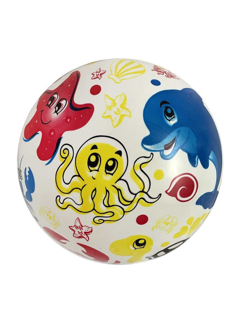 Мяч Moby Kids детский 22 см. с флуоресцентными цветами Море, 60 г., ПВХ, в ассорт.